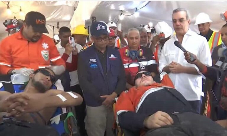 Rescatan mineros atrapados en Mina Cerró de Maimón
