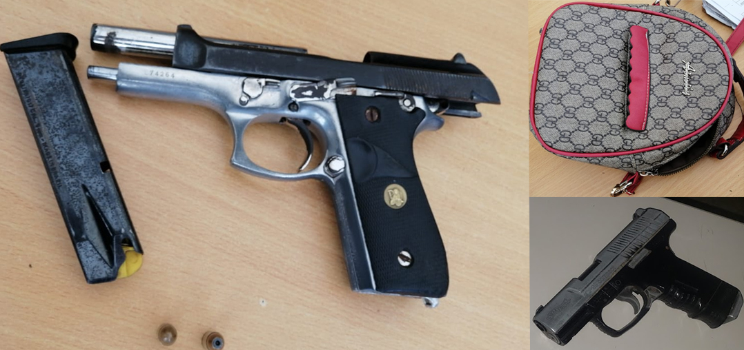 Pistolas-SDE Policía Nacional ocupa cinco armas de fuego mediante operativos