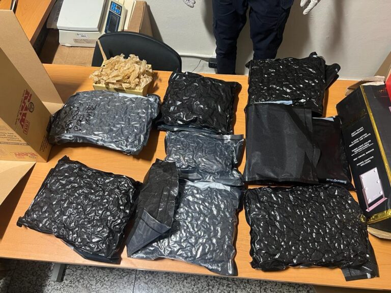 Incautan en el AILA ocho libras de marihuana camufladas en cajas de cartón