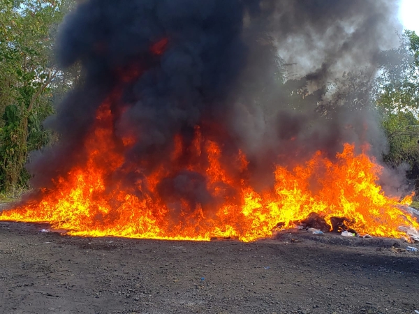 Autoridades incineran más de 800 kilogramos de drogas