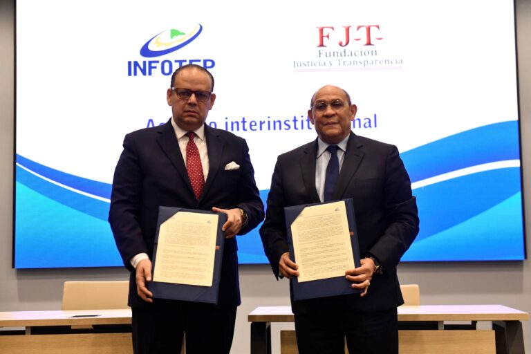 INFOTEP firma acuerdo con FJT que promueve ética en el Estado
