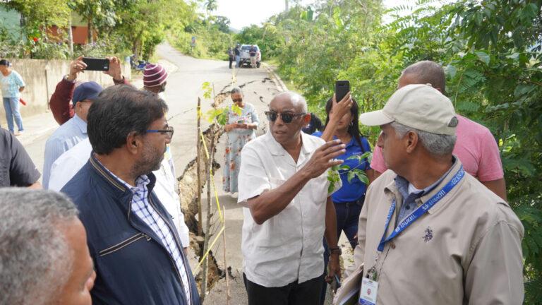 Inspeccionan zonas afectadas por lluvias en Puerto Plata