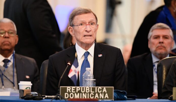 Canciler RD en OEA Canciller Roberto Álvarez insiste en la OEA en la necesidad de apoyo internacional